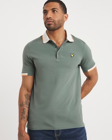Lyle & Scott Short Sleeve Half Tipped Polo - Green
