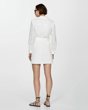 Mango Shirly Broiderie Anglaise Mini Shirt Dress