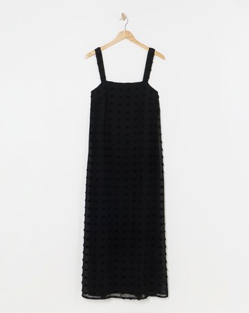 Black Dobby Slip Maxi Dress