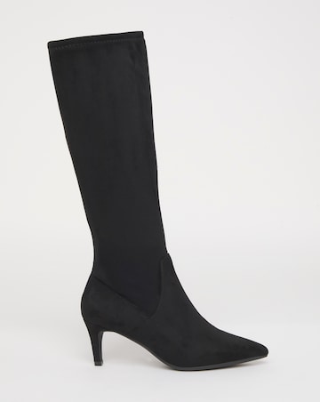 Symphony Heeled Knee High Sock Boots - Standard Fit (D) & Standard/Curvy Calf