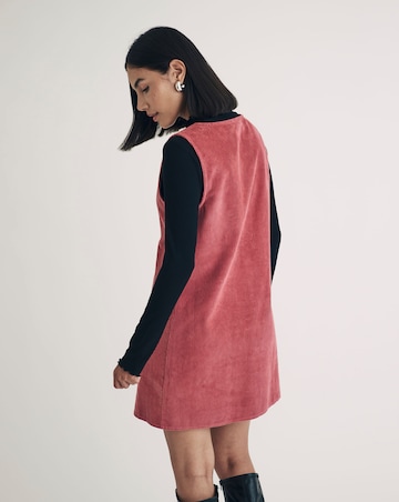 Nobody's Child Pink Claudette Cord Pinny Dress
