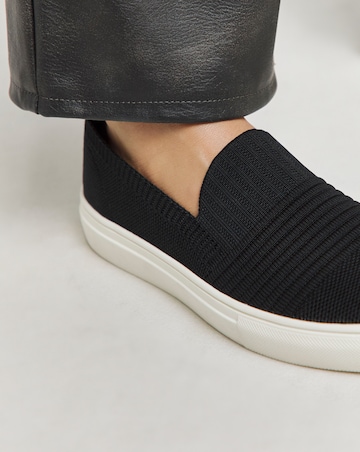 Felicity Stretch Textile Slip On Trainers - Extra Wide Fit (EEE)