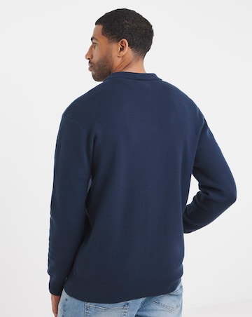 Navy Soft Touch Collared Cardigan