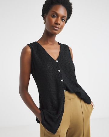 Boucle Button Through Longline Top