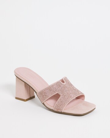 Joanna Hope Diamante Block Heel Sandal - Extra Wide Fit (EEE)