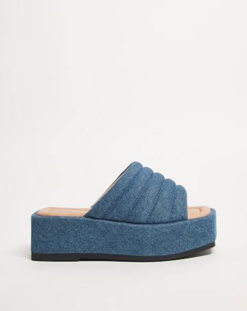 Barley Quilted Flatform Sandals - Wide Fit (E)