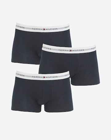 Tommy Hilfiger 3 Pack Signature Cotton Trunks - Navy