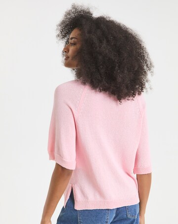 Simply Be Pink Half Sleeve Knitted Jumper