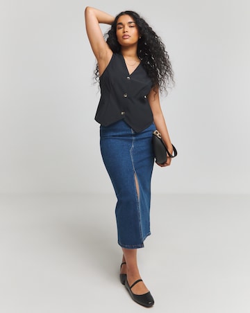 Black Tailored Waistcoat