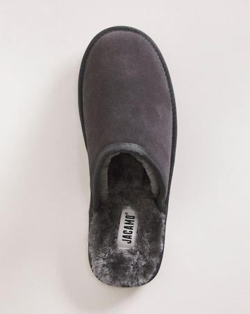 Suede Fur Lined Slipper Wide