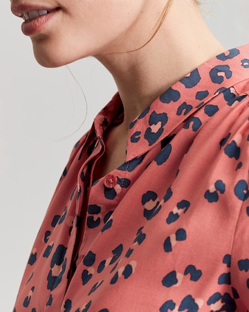 Joules Leopard Print Concealed Placket Shirt