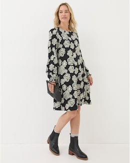 FatFace Spaced Floral Jersey Dress