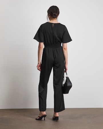 Joanna Hope Black Satin Jumpsuit