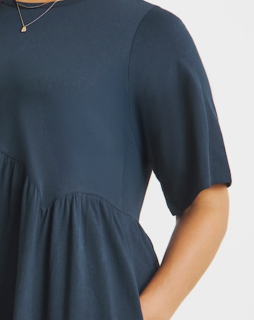 Simply Be Navy Jersey Smock Midi Dress With Pockets