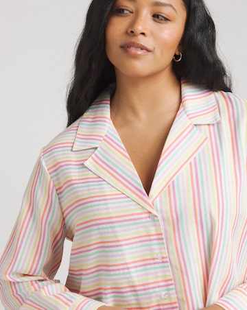 Stripe Button Through Nightshirt