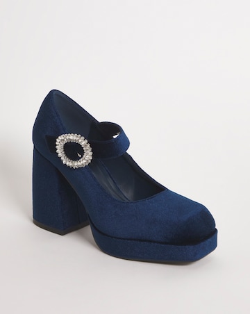 Dinah Mary Jane Platform Heeled Shoes Ex Wide Fit