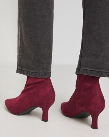 Ally Kitten Heel Sock Boot - Extra Wide Fit (EEE)