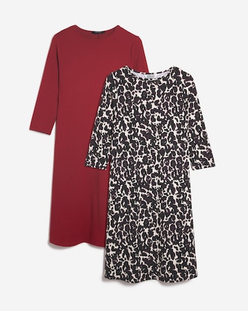 2 Pack Midi Swing Dresses