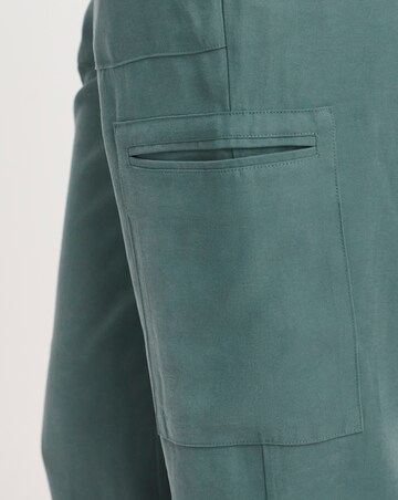 Dark Green Soft Pull On Utility Trousers