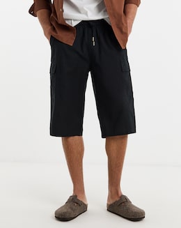 Linen 3/4 Length Cargo Short