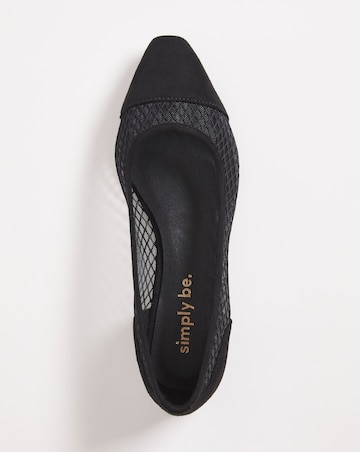 Cecily Net Ballerina Shoes Wide Fit