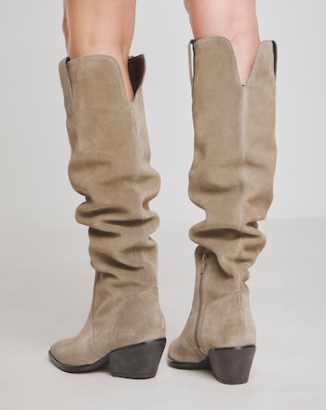 Kairo Suede Multi Wear Western Boots - Extra Wide Fit (EEE) & Super Curvy Calf