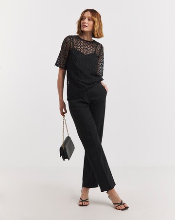 Short Sleeve Lace Top With Cami