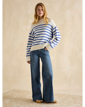 Joules Stripe Jumper with Side Panel