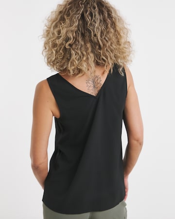 V Neck Woven Vest