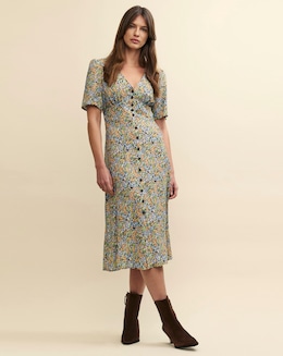 Nobody's Child Wildflower Print Alexa Midi Tea Dress