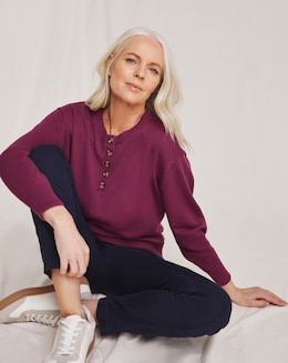 Julipa Pure Cotton Henley Jumper