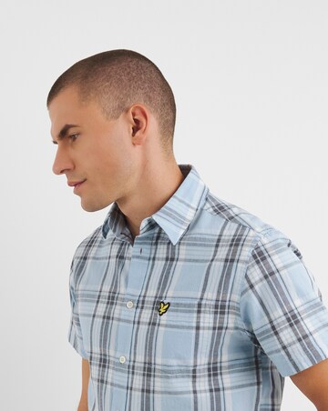 Lyle & Scott Blue Linen Check Shirt