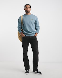 Lyle &amp; Scott Mist Blue Oversized Crew Sweat