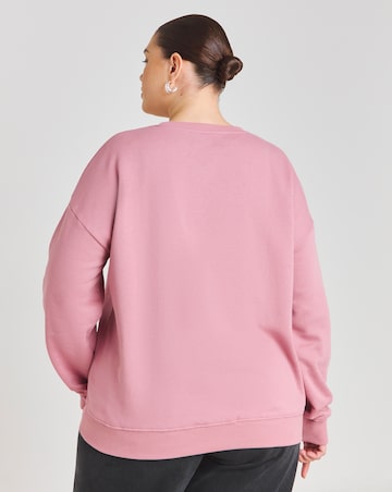 Dusty Pink Cherry Printed Sweatshirt