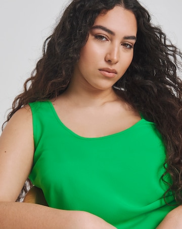 Green Lightweight Scoop Neck Vest Top