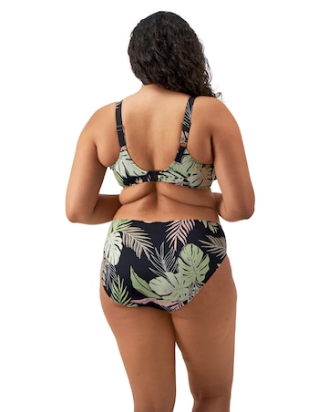 Elomi Tropical Retreat Plunge Wired Bikini Top Black