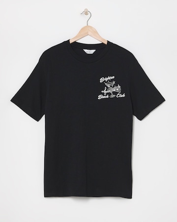 Ben Sherman Beach Club Back Print T-Shirt - Black