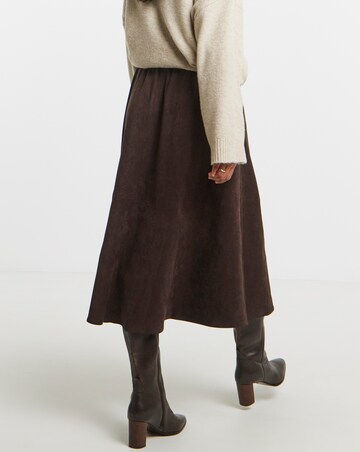 Simply Be Suedette Seam Detail Midaxi Skirt