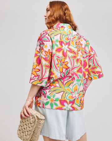 Native Youth Relaxed Fit Botanical Flower Shirt