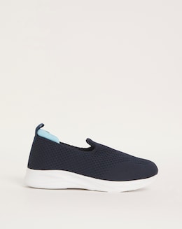 Cushion Walk Arch Support Slip On Trainers E Fit