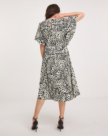 Joanna Hope Floral Petal Sleeve Dress