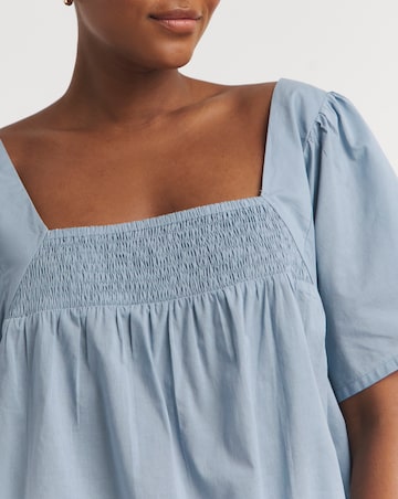 Cotton Square Neck Top