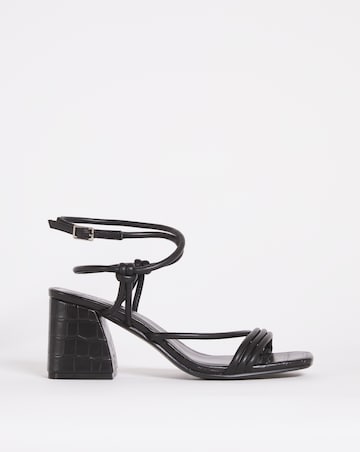 Tensey Strappy Ankle Block Heeled Sandals - Extra Wide Fit (EEE)