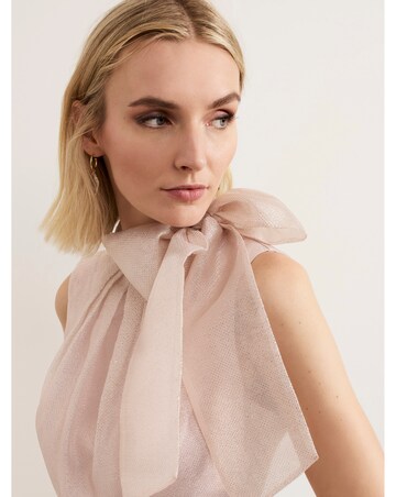 Phase Eight Stephy Shimmer Tie Neck Jumpsuit