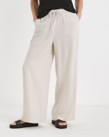 2 Pack Linen Wide Leg Trousers