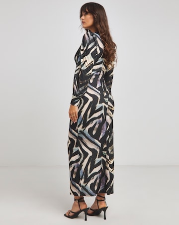 Flounce London Printed Jersey Maxi Dress