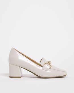 Flexible Block Heel Loafer with Trim EEE Fit
