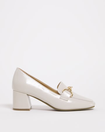 Flexible Block Heel Loafer with Trim E Fit