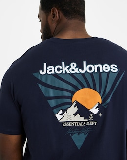 Jack &amp; Jones Mine Crew Neck T-Shirt - Navy