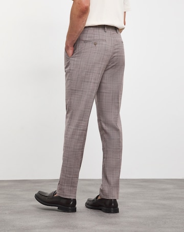 Jordan Burgundy Check Suit Trouser